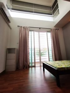 Balcony with skylight